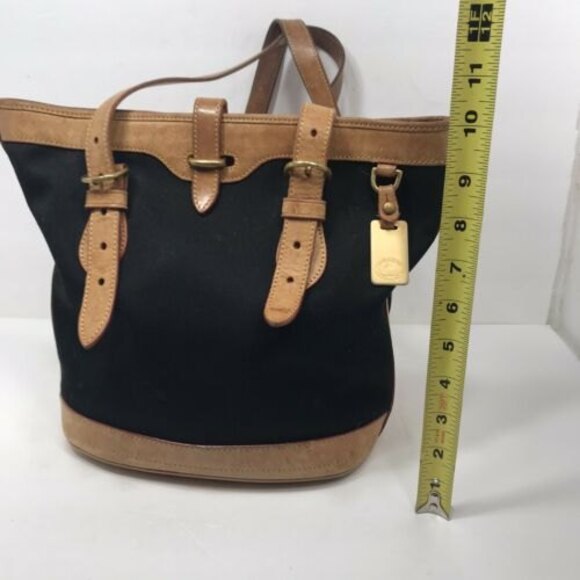 Dooney and Bourke Cabrio Small Bucket Bag Canvas Leather Black - Picture 7 of 10